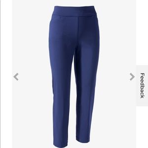 Chicos Size 2 (L/12) So Slimming Regular Pants Navy